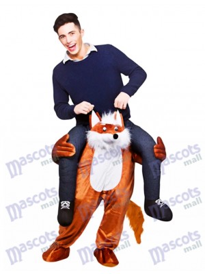 Carry Me Fantastische Fox Piggy Back Maskottchen Kostüm Fahrt auf Funny Fancy Dress