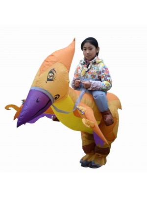 Flugsaurier Dinosaurier Tragen mich Reiten auf Aufblasbar Kostüm Schick Schlag oben Bodysuit zum Kind