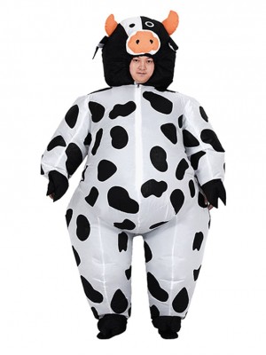 Kuh Milch Das Vieh Aufblasbar Kostüm Halloween Weihnachten Kostüm zum Erwachsener/Kind