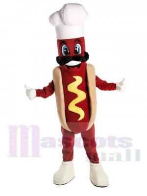 Koch Hotdog Maskottchen Kostüm