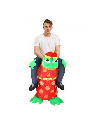 Reich Frosch Tragen mich Reiten auf Halloween Weihnachten Kostüm zum Erwachsene