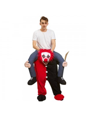 Schrecklich Clown Tragen mich Reiten auf Halloween Weihnachten Kostüm zum Erwachsene