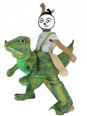 Kinder Huckepack tragen mich auf Velociraptor Dinosaurier fahren Drachen Maskottchen Kostüme
