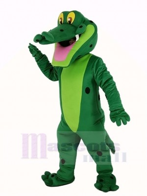 Lächelnd Alligator Maskottchen Kostüm Erwachsene