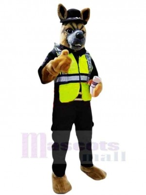oben Qualität Polizei Hund Maskottchen Kostüm Karikatur