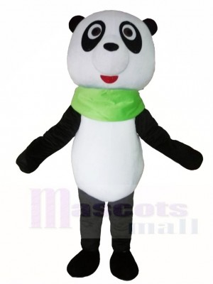 Panda mit Grün Dreieckig Maskottchen Kostüme Tier