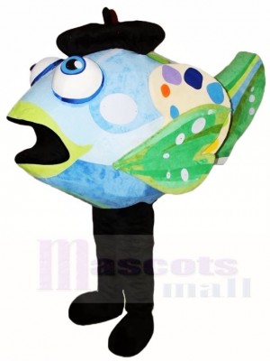 Blaue und grüne Clown Fisch Maskottchen Kostüme Wasserozean Aquarium