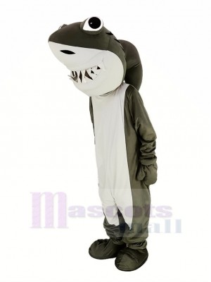 Grau und Weiß Hai Maskottchen Kostüm
