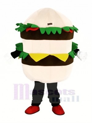 Hamburger mit Käse Maskottchen Kostüm Karikatur