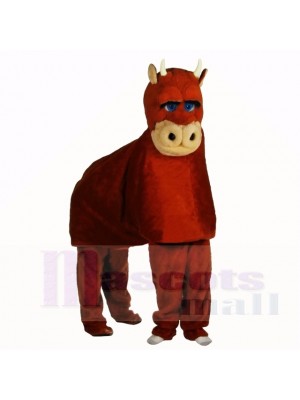 Brown-Zwei-Personen-Stier-Maskottchen-Kostüm-Erwachsener
