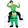 Piggy Back Kostüm Irish tragen mich Leprechaun Maskottchen Kostüm St Patricks Day Fancy Dress