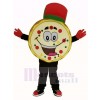 Lecker Pizza mit rot Hut Maskottchen Kostüm