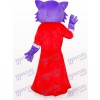 Rotes Kleid Weiblich Lila Bär Anime Maskottchen Kostüm