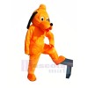 Süß Orange Hund Maskottchen Kostüme Billig