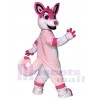 Rosa Heiser Hund Maskottchen Kostüme für Erwachsene Fursuit Tier