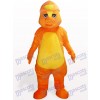 Gelbes Dinosaurier Maskottchen Kostüm für Erwachsene