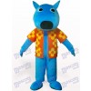 Blauer männlicher Hund Tier Maskottchen Kostüm