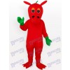Roter Drache mit grünem Mitts Maskottchen Kostüm für Erwachsene