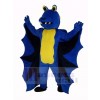 Lustig Blau Drachen Maskottchen Kostüm