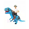 Blauer Tyrannosaurus T-Rex Aufblasbar Trag mich Fahrt auf Kostüm