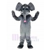 Grau Elefant Erwachsene Maskottchen Kostüm Karikatur