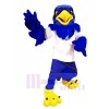 Cool Falke mit Blau Flügel Maskottchen Kostüm Hochschule