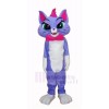 Blau Katze mit Groß Augen Maskottchen Kostüme Karikatur