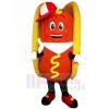 glücklich Hotdog Maskottchen Kostüm Karikatur