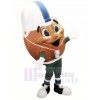 Braun amerikanisch Fußball Maskottchen Kostüm Karikatur