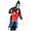 Grimmig Sensenmann Schädel Skelett Geist Aufblasbar Halloween Kostüme für Erwachsene