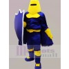 Blaue und gelbe Ritterkrieger Maskottchen Kostüme Menschen