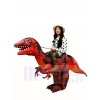 Velociraptor Dinosaur Carry Me Ride On T-Rex Inflatable Halloween Costumes for Adults