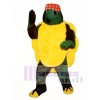 Karate Turtle mit Stirnband Maskottchen Kostüm