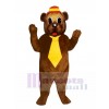 Father Bear with Hat & Tie Mascot Costume