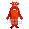 Wütender Stier mit Overalls Maskottchen Kostüm