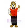 Cute Gentleman Bear Mascot Costume