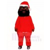 Schwarz Weihnachtsmann Maskottchen Kostüme Menschen
