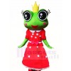 Frosch Prinzessin im roten Kleid Maskottchen Kostüm Tier