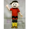 Rotes T-Shirt Junge mit braunem Hut Charlie Brown Maskottchen Kostüme