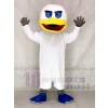 Weiße Ente mit Blaue Flippers Maskottchen Kostüme Tier