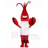Rote Hummer Maskottchen Kostüme im weißen Hemd Meer Tier