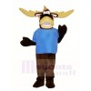 Blaues Shirt Moose Maskottchen Kostüme Tier