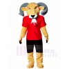 Ram mit rot Hemd Maskottchen Kostüme Tier