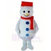 Schneemann Maskottchen Kostüme mit rot Hut Weihnachten