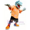 Orange Hemd Hai Maskottchen Kostüm Ozean