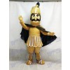 Heftiger goldener Helm Trojan Krieger Maskottchen Kostüm