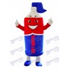 Rote und blaue Zahnpasta Maskottchen Kostüm Förderung
