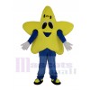 Lächelnd Gelb Funkeln Star Maskottchen Kostüm