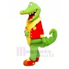 glücklich Alligator im rot Maskottchen Kostüme Billig