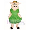 Hilda Schwein mit Schürze Maskottchen Kostüm